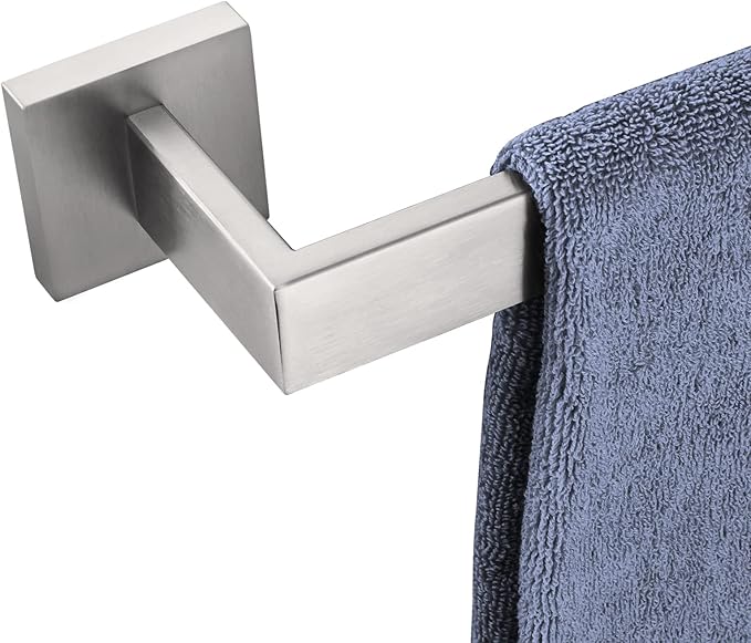 KOKOSIRI 20-Inch Single Towel Bar, Bathroom Kitchen Towel Holder, Wall Mounted SUS304 Stainless Steel Towel Rack, Brushed Nickel, B4003BR-L20