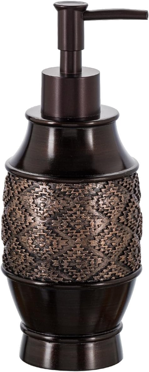 Creative Scents Dublin Brown Bathroom Accessories Set Complete - 4 Pc. Bathroom Sets Accessories, Luxury Bathroom Accessory Set - Soap Dispenser, Soap Dish, Tumbler & Toothbrush Holder Set
