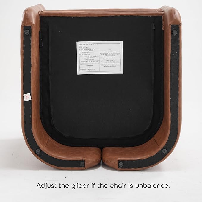 Modern Accent Barrel Chair, Single Sofa Chair with Removable Back Pillow, Comfy Pu Leather Upholstered Reading Accent Chair Lounge Armchair for Bedroom Living Room, Brown