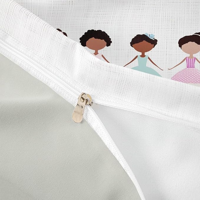 Erosebridal Afro Girl Duvet Cover Set Black Hair Girls Queen Bedding Sets for Teen Boys | Cute Minimalist Little Girl Comforter Cover Cute Afro Melanin Princess Bed Sets, Room Decor Aesthetic