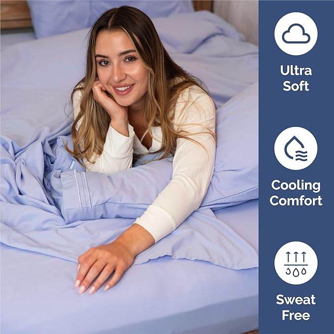 Split King Size 5 Piece Sheet Set - Comfy Breathable & Cooling Sheets - Hotel Luxury Bed Sheets for Women & Men - Deep Pockets, Easy-Fit, Soft & Wrinkle Free Sheets - Lavender Oeko-Tex Bed Sheet Set