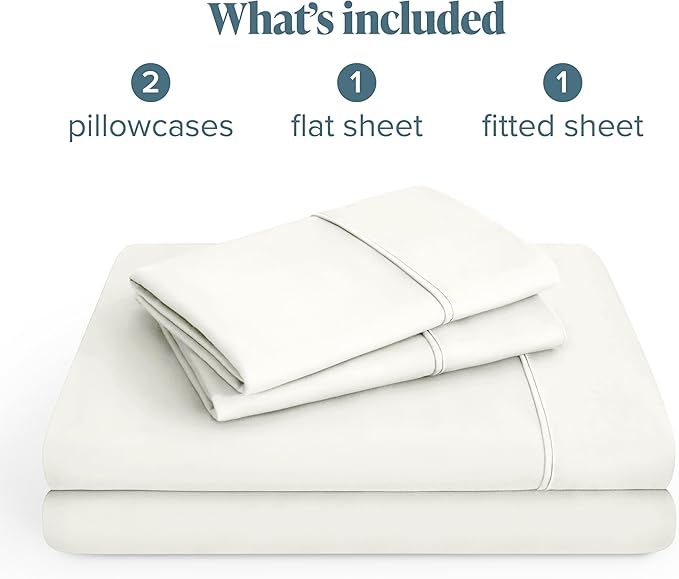 Bare Home Queen Sheet Set - 1800 Ultra-Soft Microfiber Queen Bed Sheets - Double Brushed - Deep Pockets - Easy Fit - 4 Piece Set - Bedding Sheets & Pillowcases (Queen, Cream)