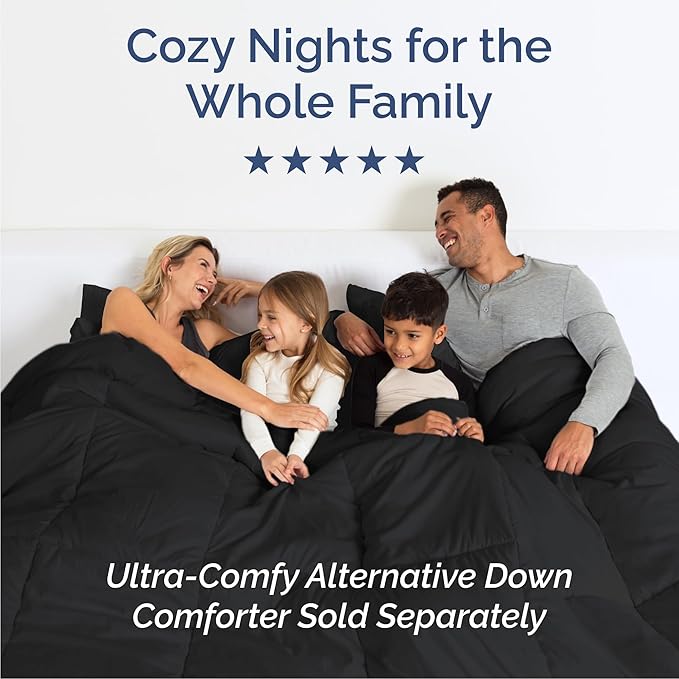Queen Size 4 Piece Sheet Set - Comfy Breathable & Cooling Sheets - Hotel Luxury Bed Sheets for Women & Men - Deep Pockets, Easy-Fit, Extra Soft and Wrinkle Free Sheets - Black Oeko-Tex Bed Sheet Set