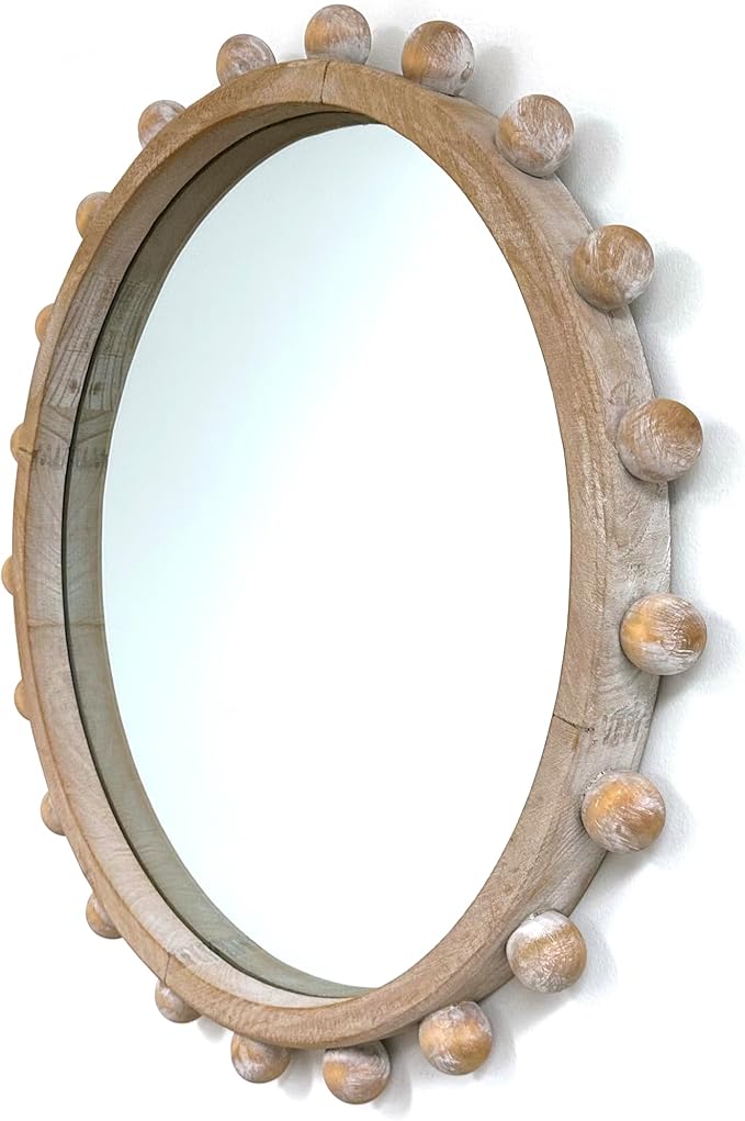 Rutledge & King Wall Mirror - Rustic Round Mirror - Decorative Circle Mirrors for Bathrooms, Living Rooms, and Bedrooms (1 Pack, Drayton - Extra Large)