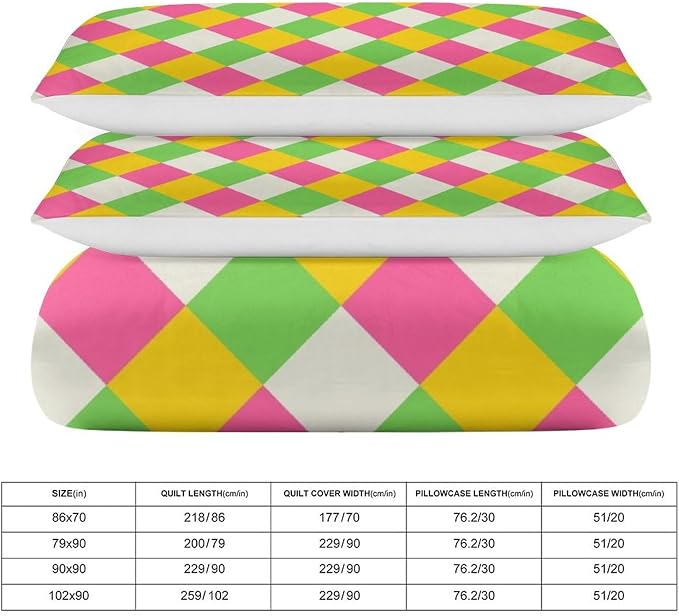 Rainbow Duvet Cover Set, Rainbow Lines Pattern Spectrum of Colors Abstract Art Decorative，Aesthetic Abstract Art Bedding 3 Piece (1 Duvet Cover 90"x90" + 2 Pillow Sham 20"x30")