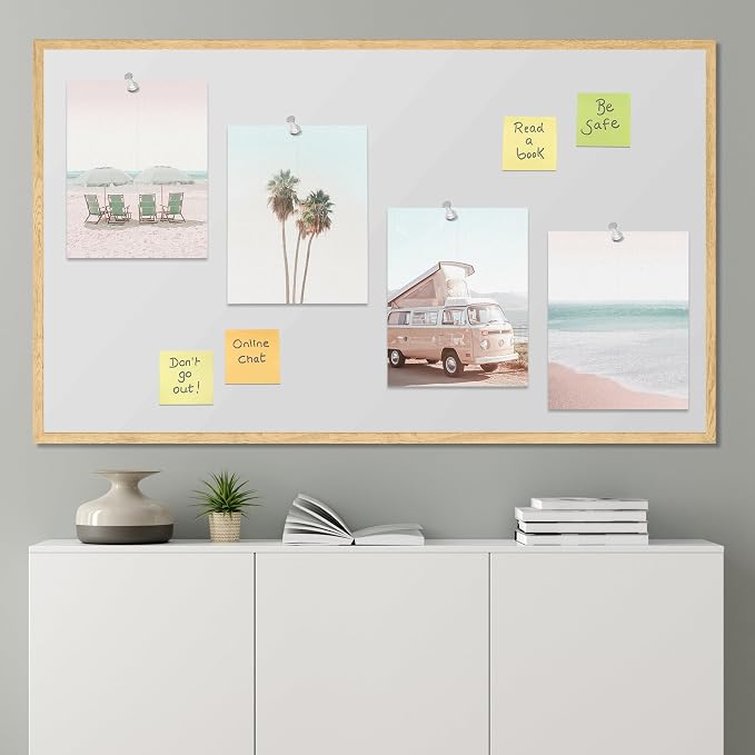 SIGNWIN Adhesive Canvas Poster Collage Print Gallery Set 1980s Retro Miami Beach Landscape Nature Wilderness for Living Room, Bedroom, Office - 12"x16"x4