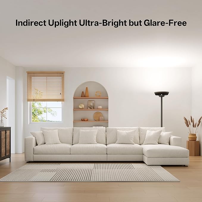 Homelist The Brightest Indirect Lighting Floor Lamp, 500W 40000LM Standing Lamp, Super Bright Upward Light, No Glare for Livingroom, Design Room, Painting Room, Open-Plan Spaces, Reading & Work