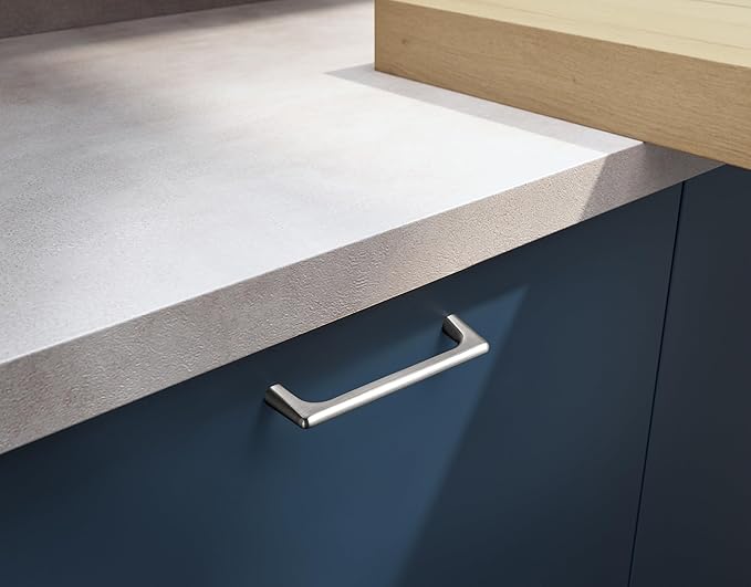 Goo-Ki Satin Nickel Cabinet Pulls with 5'' Hole Centers, Modern Style Zinc Alloy Cabinet Handles for Dresser,Wardrobe,Cupboard- 6 Pack