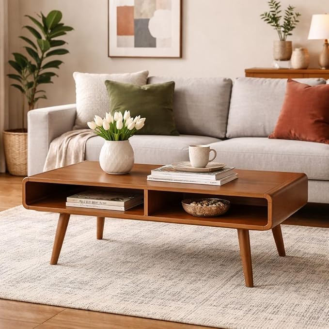 Boraam Halmstad Rectangular Coffee Table - Rich Walnut