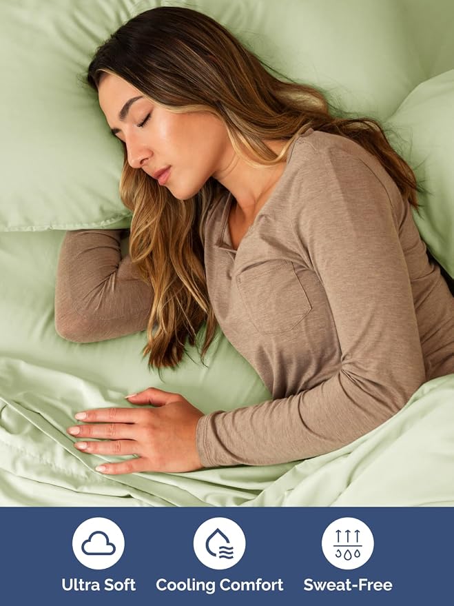 Extra Deep King Sheet Set - 6 Piece Breathable and Cooling Sheets - Hotel Luxury Bedding for Women, Men, Kids & Teens - Easy & Secure Fit - Soft, Wrinkle Free & Comfy - Extra Deep Pockets - Light Sage