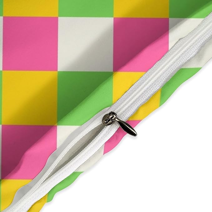 Rainbow Duvet Cover Set, Rainbow Lines Pattern Spectrum of Colors Abstract Art Decorative，Aesthetic Abstract Art Bedding 3 Piece (1 Duvet Cover 90"x90" + 2 Pillow Sham 20"x30")