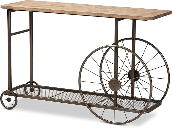 Baxton Studio Console Tables, Natural/Black
