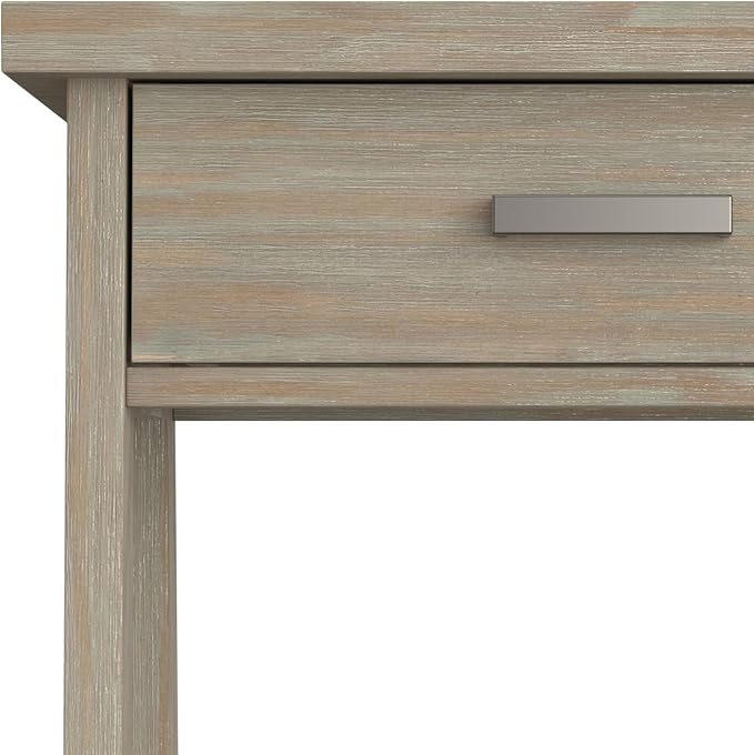 SIMPLIHOME Sawhorse SOLID WOOD 24 Inch Wide Modern Industrial Bedside Nightstand Table in Distressed Grey, For the Living Room and Bedroom