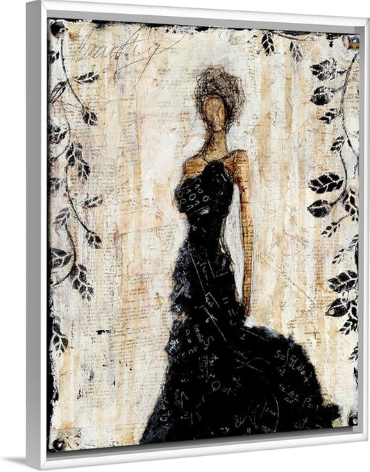 CANVAS ON DEMAND Dark Beauty Canvas Wall Art Print by Erin Ashley, Abstract, Contemporary, Figurative, Glam, Home Decor, Woman, Trendy Artwork,11" x14in
