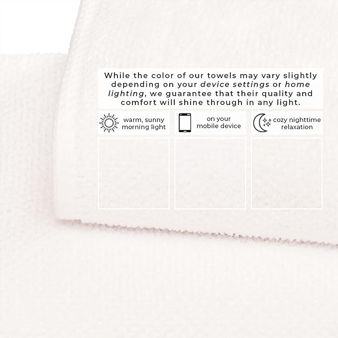 Great Bay Home 100% Cotton Oversized 2 Pack 68x35 Extra Large Towel Set - Absorbent, Quick-Drying, Durable Oversized Bath Sheets for Bathroom Décor (Ivory)