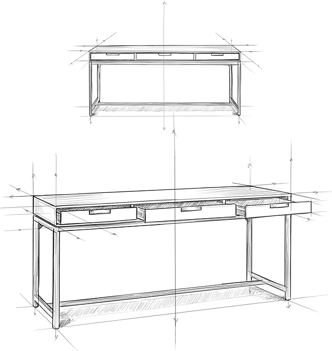 SIMPLIHOME Banting Desk - 72 Inch Wide Solid Wood and Metal Writing Desk in Walnut Brown, Modern Industrial Home Office Computer Table for Study with 2 Drawers and Flip-Down Keyboard Tray
