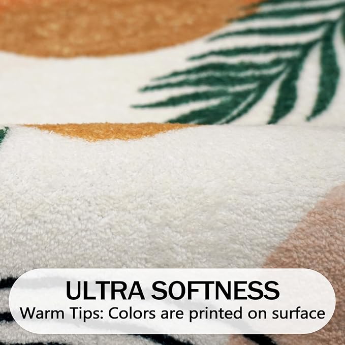 Bathroom Rugs Non-Slip Boho Bath Mat, Small Cute Bath Mat Soft Washable Bathmat Shower Rug for Bathtub Boho Decor