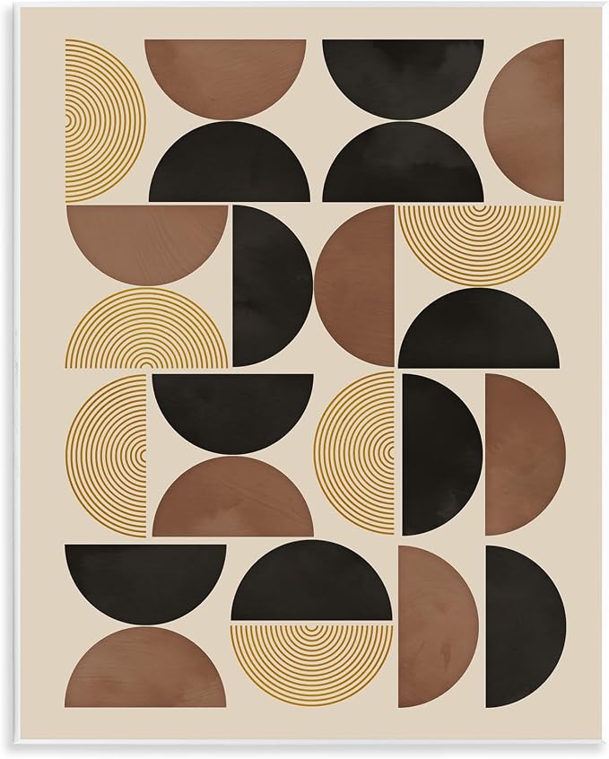 Stupell Industries Midcentury Geometric Shapes Wall Plaque Art Design by Nina Blue, 11 x 14