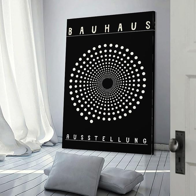 FideMm Bauhaus Print Poster,black And White Poster,Abstract Art,Minimalist,Stylish Mid Century Art Poster for Room Aesthetics Canvas Wall Art Poster And Print Frame-style 16x24inch(40x60cm)
