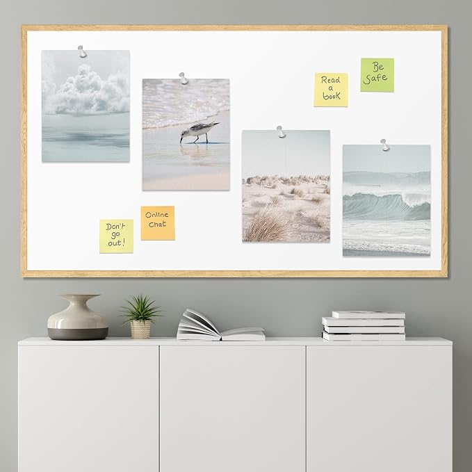 SIGNWIN Poster Bathroom Decor, Wall Art Room Decor Multicolor for Living Room, Bedroom, Office White Nautical Ocean Sea Beach Grass Seagull Landscape Nature Wilderness Realism Landscape - 12"x16"x4