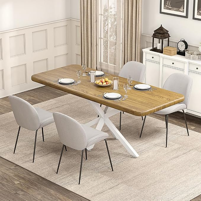 Modern Table Base Gold 30" Metal Coffee Table Legs with Suction Cups, Desk Base for Marble,Glass,Wood Top, Set of 4 Furniture Legs for Home,Kitchen,DIY End Table (Black & White)