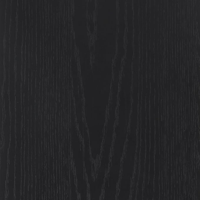 Nathan James Jasper 3-Shelf Solid Wood Boho Bookshelf, Wall Mounted Bookshelf with Cabinet with Fluted Doors, Black Oak, Set of 4