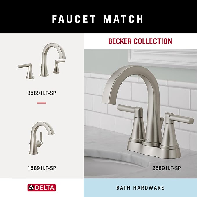 Delta Faucet Becker (1-Pack) Towel/Robe Hook for Bathroom, SpotShield Brushed Nickel, Wall Mounted BCK35-DN