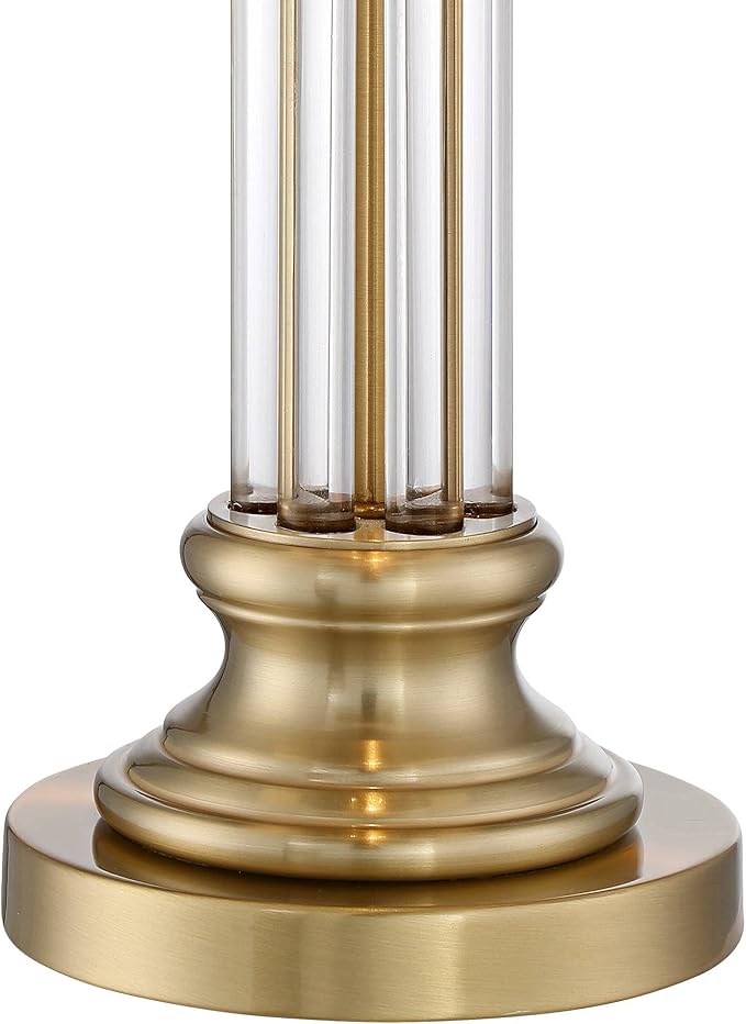 Vienna Full Spectrum Rolland Traditional Table Lamp with USB Dimmer 30" Tall Antique Brass Metal 2-Light Tapered Drum Shade for Living Room Bedroom House Bedside Nightstand Home Office