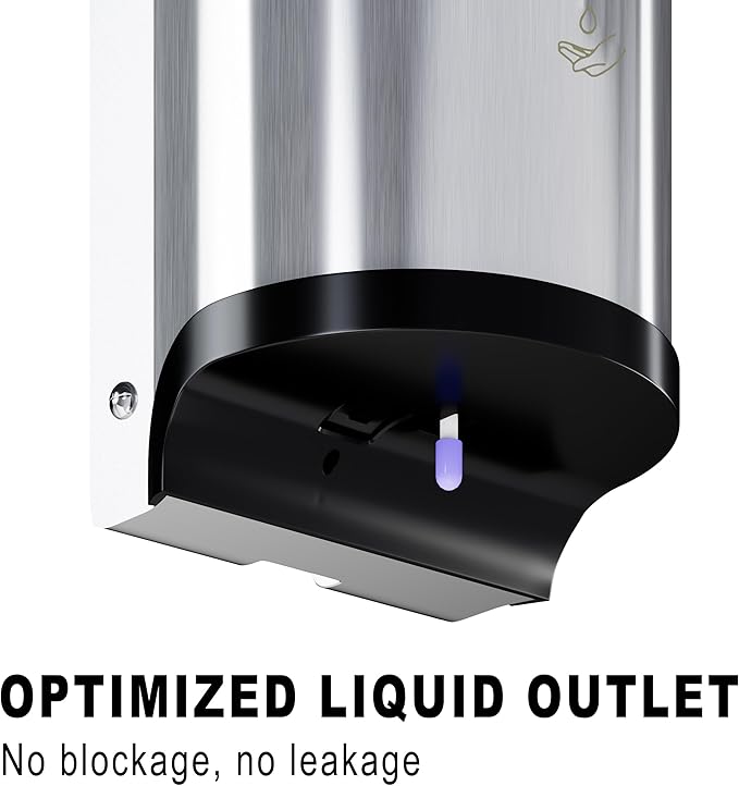 No-Touch Wall Mounted Soap Dispenser for Commercial Use – 800 ml / 27 oz Large Capacity Stainless Steel Unit with Infrared Sensor for Offices, Restrooms & Public Facilities