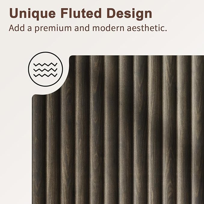 Fluted Buffet Cabinet with Storage Accent Sideboard,Modern Credenza with 4 Doors & Adjustable Shelves,Wood Coffee Bar Table Console for Dining Room Kitchen Living Room Entryway,Gray