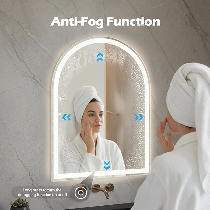 NEWBULIG Wall Mirror, Bathroom Mirror for Over Sink, Matte Metal Framed Vanity Mirror, Wall Decor for Bedroom, Tempered Glass