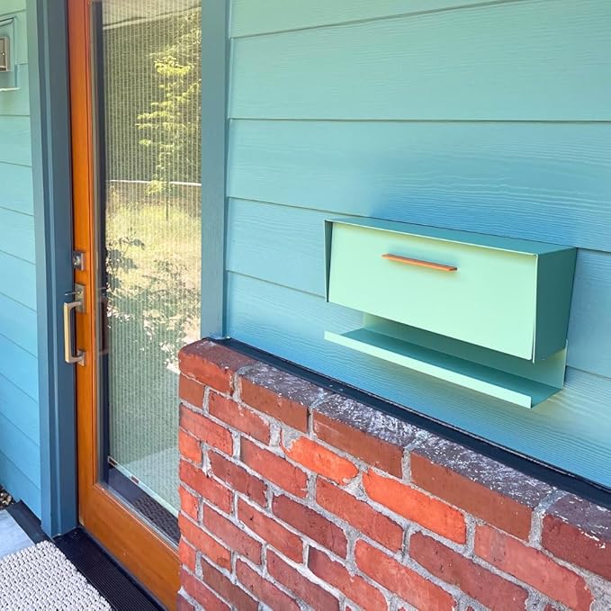 modbox USA Mid Century Wall Mounted Mailbox Custom Color Combo with Letter Tray - 12 Color Options