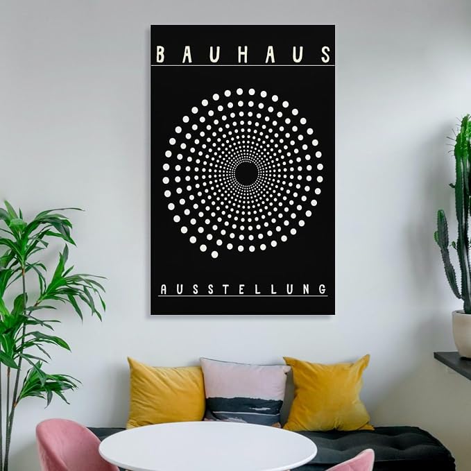 FideMm Bauhaus Print Poster,black And White Poster,Abstract Art,Minimalist,Stylish Mid Century Art Poster for Room Aesthetics Canvas Wall Art Poster And Print Frame-style 16x24inch(40x60cm)