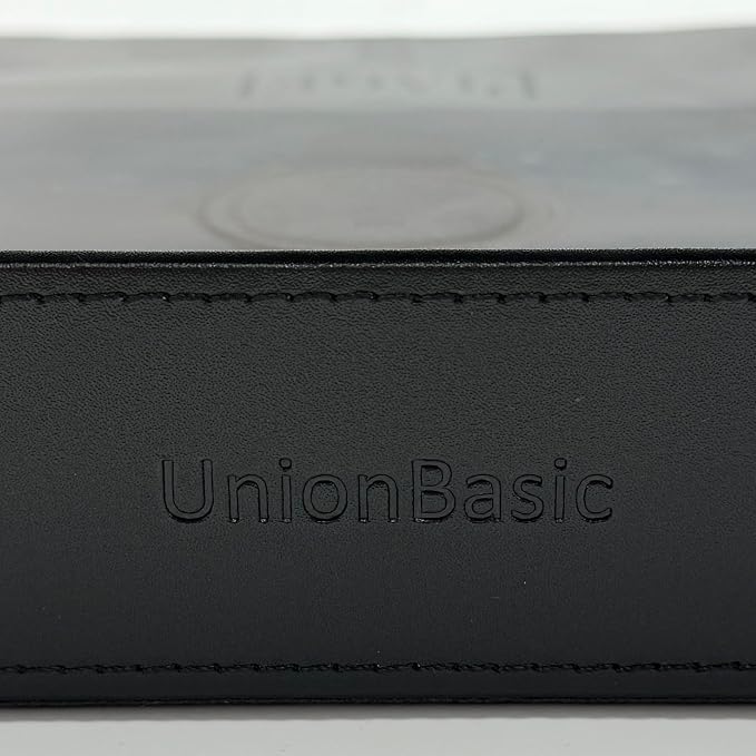 UnionBasic 3-Layer Document Paper Letter Tray, Faux Leather Desktop File Sorter Organizer Tray, Black