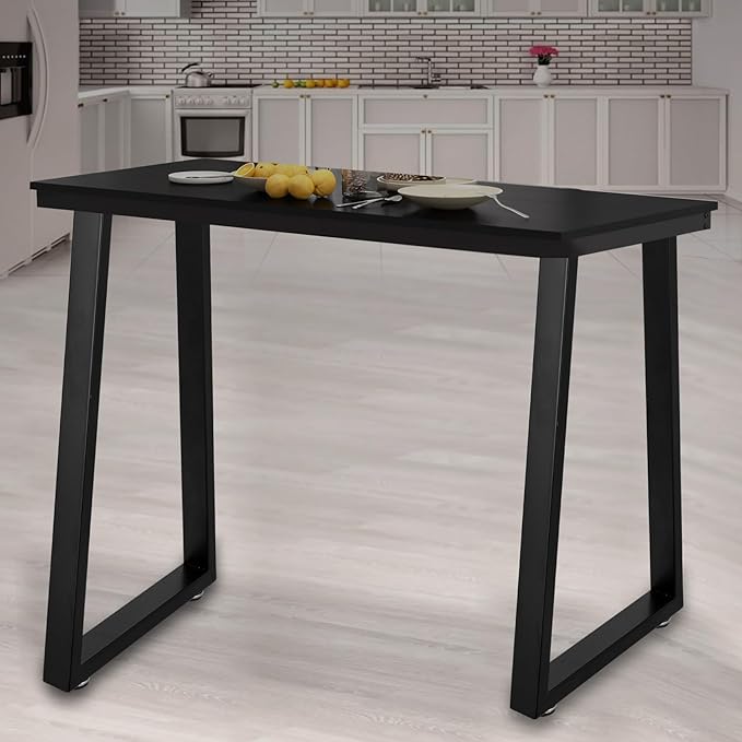 Metal Legs for Table 28 inch Trapezoid Shape Dining Table Legs Heavy Duty Desk Legs Metal Coffee Table Legs, Black, Set of 2