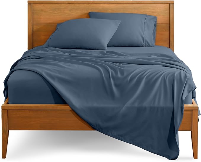 Bare Home Full Sheet Set - 1800 Ultra-Soft Microfiber Full Bed Sheets - Double Brushed - Deep Pockets - Easy Fit - 4 Piece Set - Bedding Sheets & Pillowcases (Full, Bering Sea)
