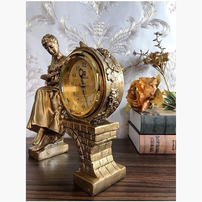 Desk Clock Desk Clock Living Room Home Desk Clock Desk Clock Clock Ornaments Alarm Clock Desktop Bedroom Beauty Desk Clock Suitable Home Bedroom Decor (Color : 1)