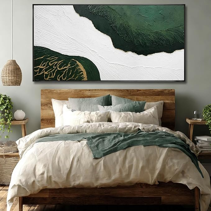 SOUGUAN Gold Foil Wood Wall Art Abstract Canvas Paintings Textured Artwork 29"x58" Large Pictures for Living Room Dining Room Office