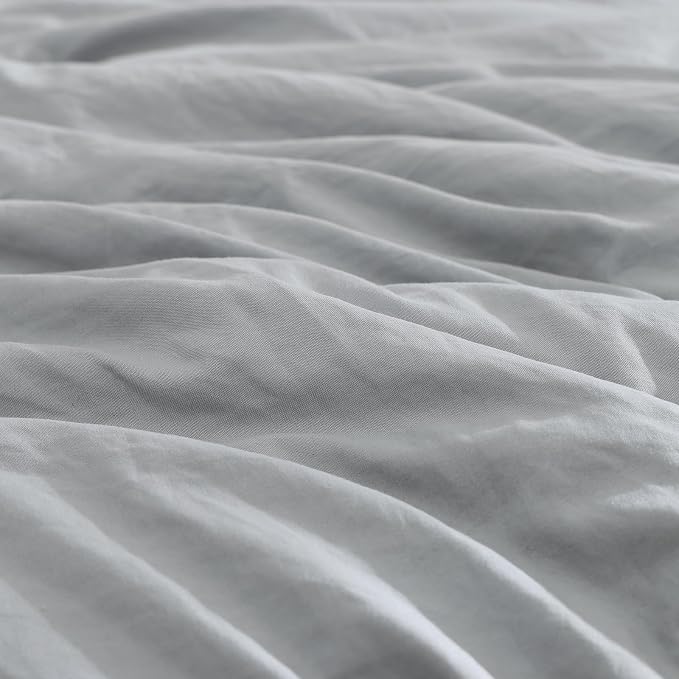 WRENSONGE Twin XL Comforter Set- 5 Pieces Light Grey Bed in a Bag, All Season Twin XL Bedding Sets with 1 Fitted Sheet, 1 Flat Sheet, 1 Pillow Sham and 1 Pillowcase