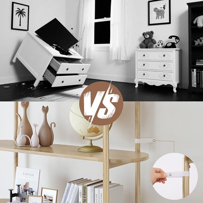 79" Tall Arched Bookshelf with Sliding Tambour Doors, Mid Century Modern Curved Bookcase Cabinet with Storage, 4-Tier Open Display Storage Shelf for Home Office, Living Room (Natural, 79inch)