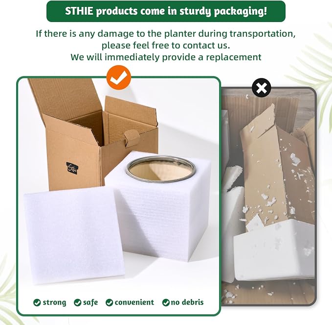 STHIE 5 Inch Ceramic Planters for Indoor Plants, Blue Cactus Snake Plant Pots with Drainage, Unique Design Round Flower Pot for Home Decoration