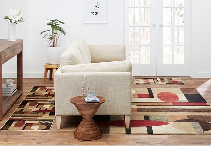 Home Dynamix Tribeca Jasmine Modern Area Rug, Abstract Brown/Green 3 Piece Set