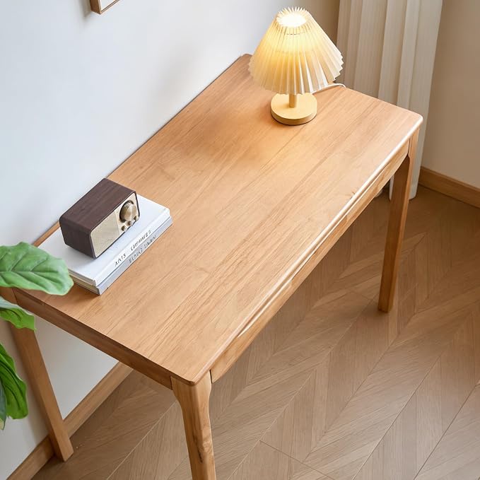 Widen Solid Wood Desk with Drawers,39"X24" Wood Writing Desk for Small Space,Student Computer PC Desks,Home Desks for Work,Gaming Study Desk for Bedroom Escritorios Desk Table (Natural, 39")