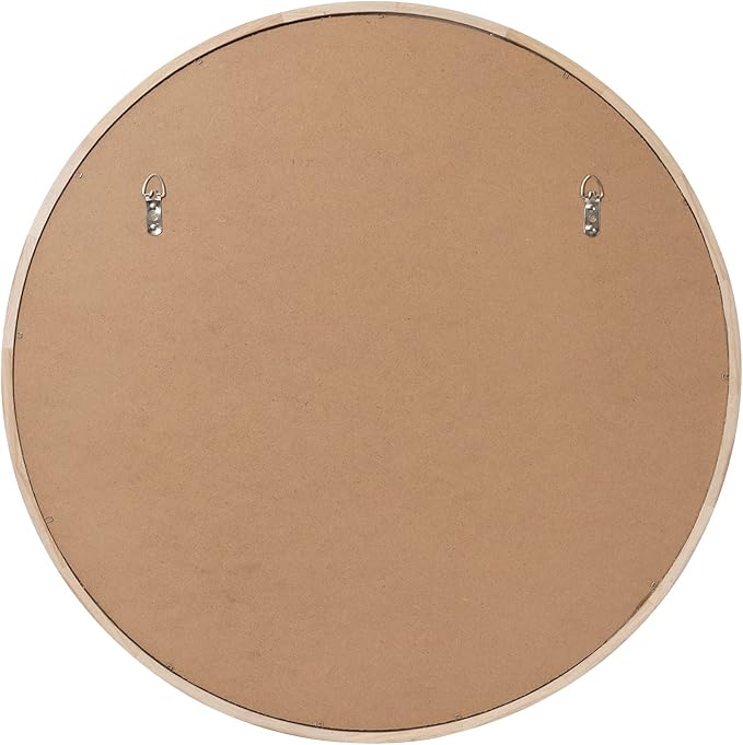 LYYYXGYP Round Wood Mirror 24 Inch Farmhouse Wall Mirror Wooden Framed Circle Mirror for Bathroom Vanity Living Room Bedroom