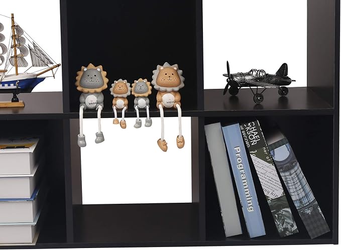 Home Basics Cubic Natural Wood Storage Rack, Room Storage Clothes Storage Home Decoration Bookshelf Toy Storage Cabinet Suitable for Home and Office Cabinets Natural 9 Cube