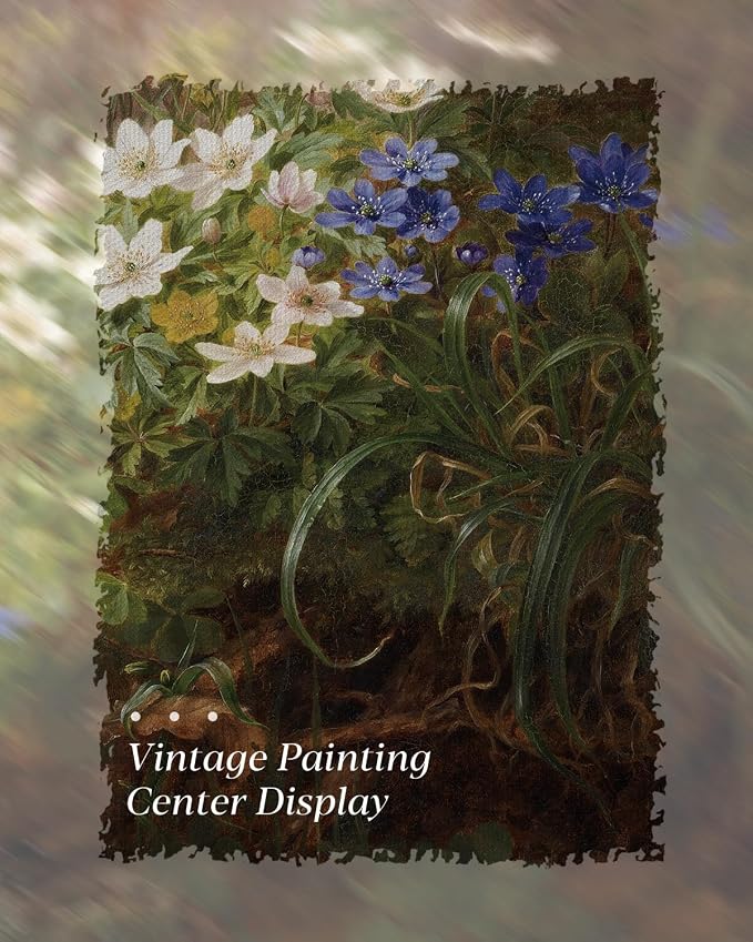 HUARCEY Gold Framed Vintage Wall Art for Living Room, Bathroom Shelf Wildflowers Prints Decor Aesthetic Classical Floral Paintings Farmhouse Wall Decor, Retro Table Desk Decoration for Bedroom 8"x10"