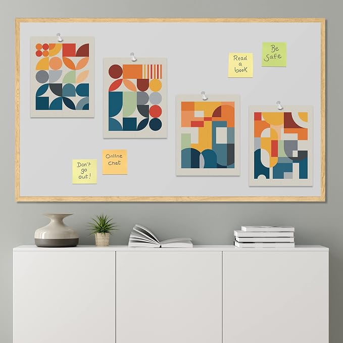 SIGNWIN Adhesive Canvas Poster Mid-Century Modern Colorful Geometric Polygons Abstract Geometric Digital Art Modern Art Decorative Zen Relax/Calm Multicolor Minimalism for Bedroom - 8"x10"x 4