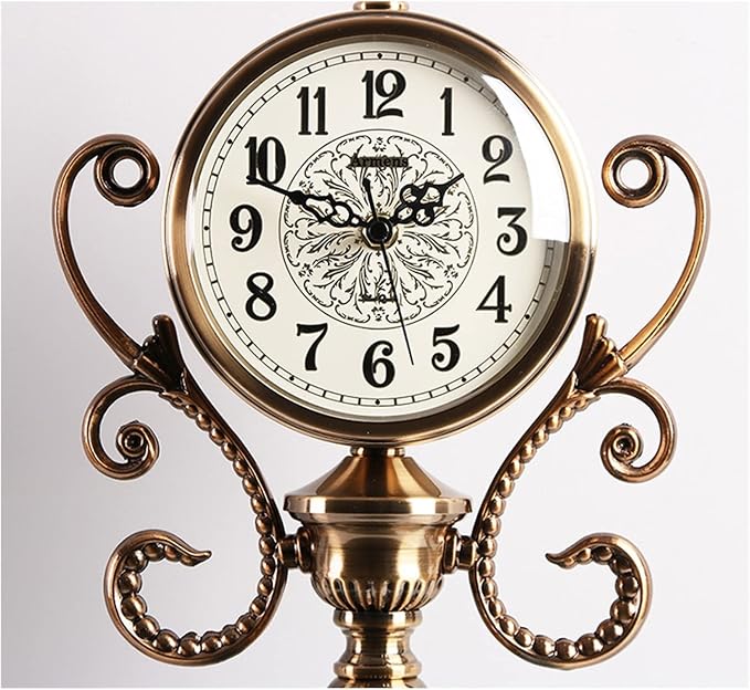 Desk Clock Clock Table Clock Living Room Decoration Retro Home Desktop Clock Fashion Table Clock Suitable Home Bedroom Decor (Color : B)