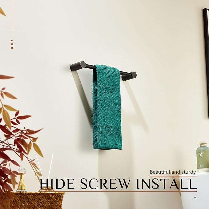 KOKOSIRI Bathroom Towel Holder 12-Inch Hand Towel Bars Wall Mounted Bathroom Hardware Accessories Oil Rubbed Bronze Stainless Steel, B4007ORB-L12