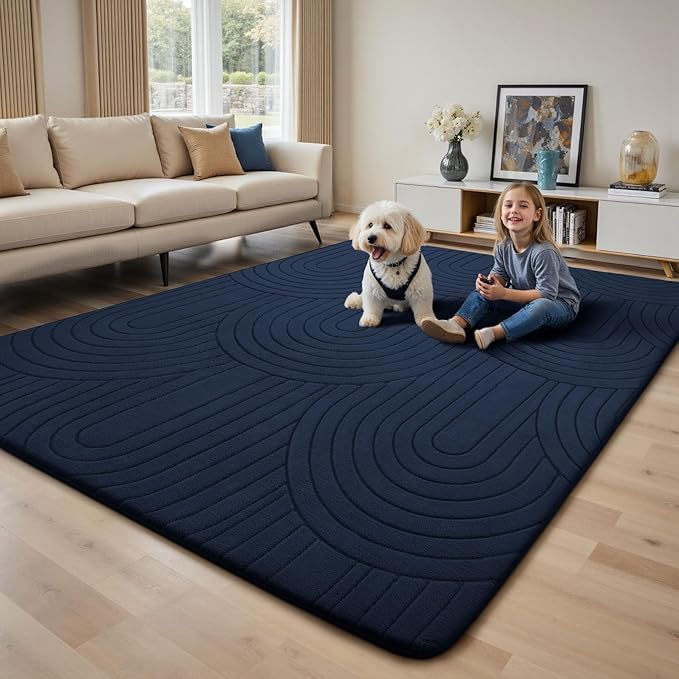 Sour Lemon Area Rugs 9x12 Living Room,Soft Large Area Rug Indoor Modern Carpet for Bedroom， Machine Washable Area Rug Non-Slip Rug Carpet for Kids Home Dorm Under Dining Table Office Decor Aesthetic